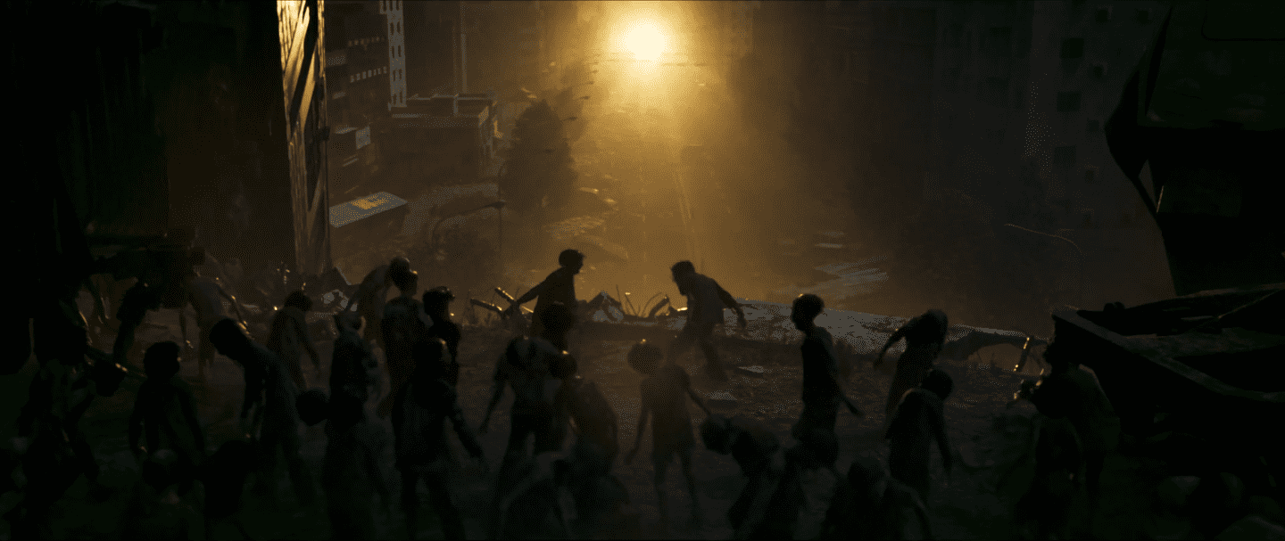 zombies à contre jour