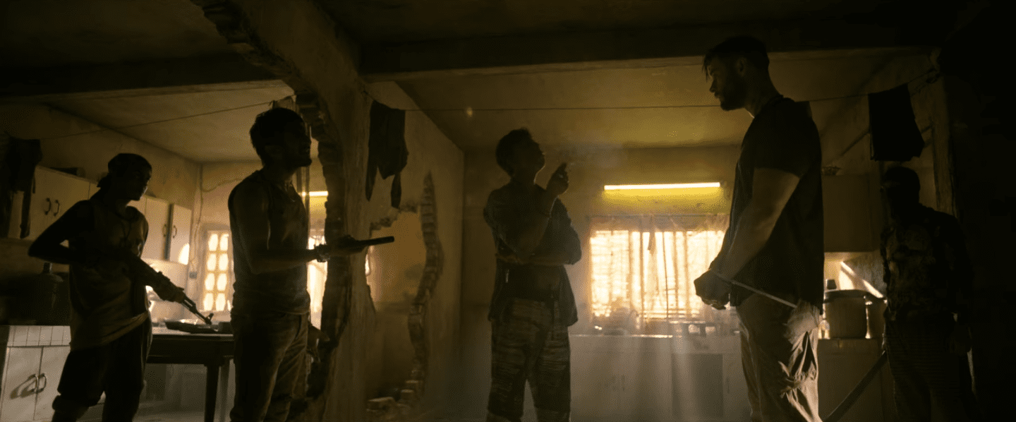 plan subjectif d'un poursuivant en pleine course-poursite