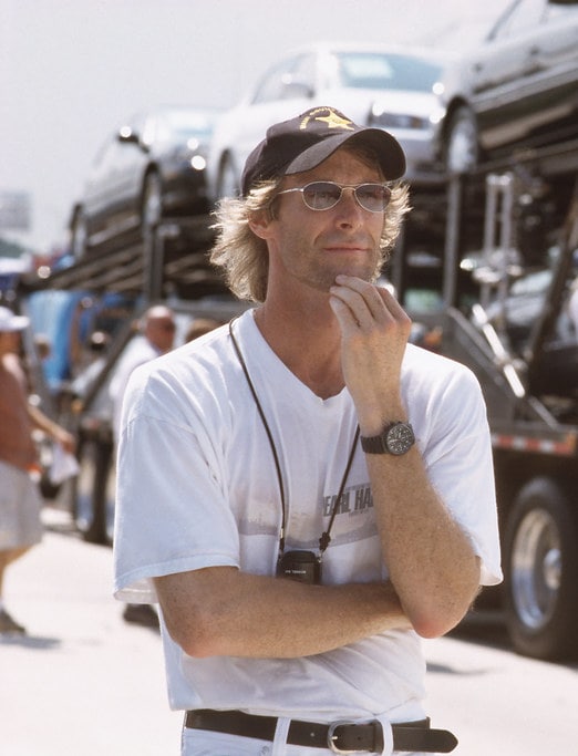 Michael Bay sur le tournage d'une poursuite