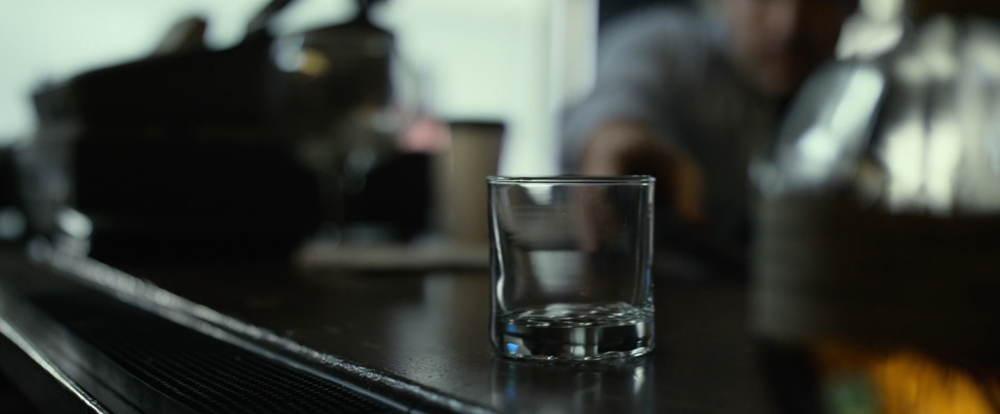 plan du verre envoyé vers la caméra